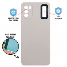 Capa para Xiaomi Poco M3 - Case Silicone Safe Glass Taupe